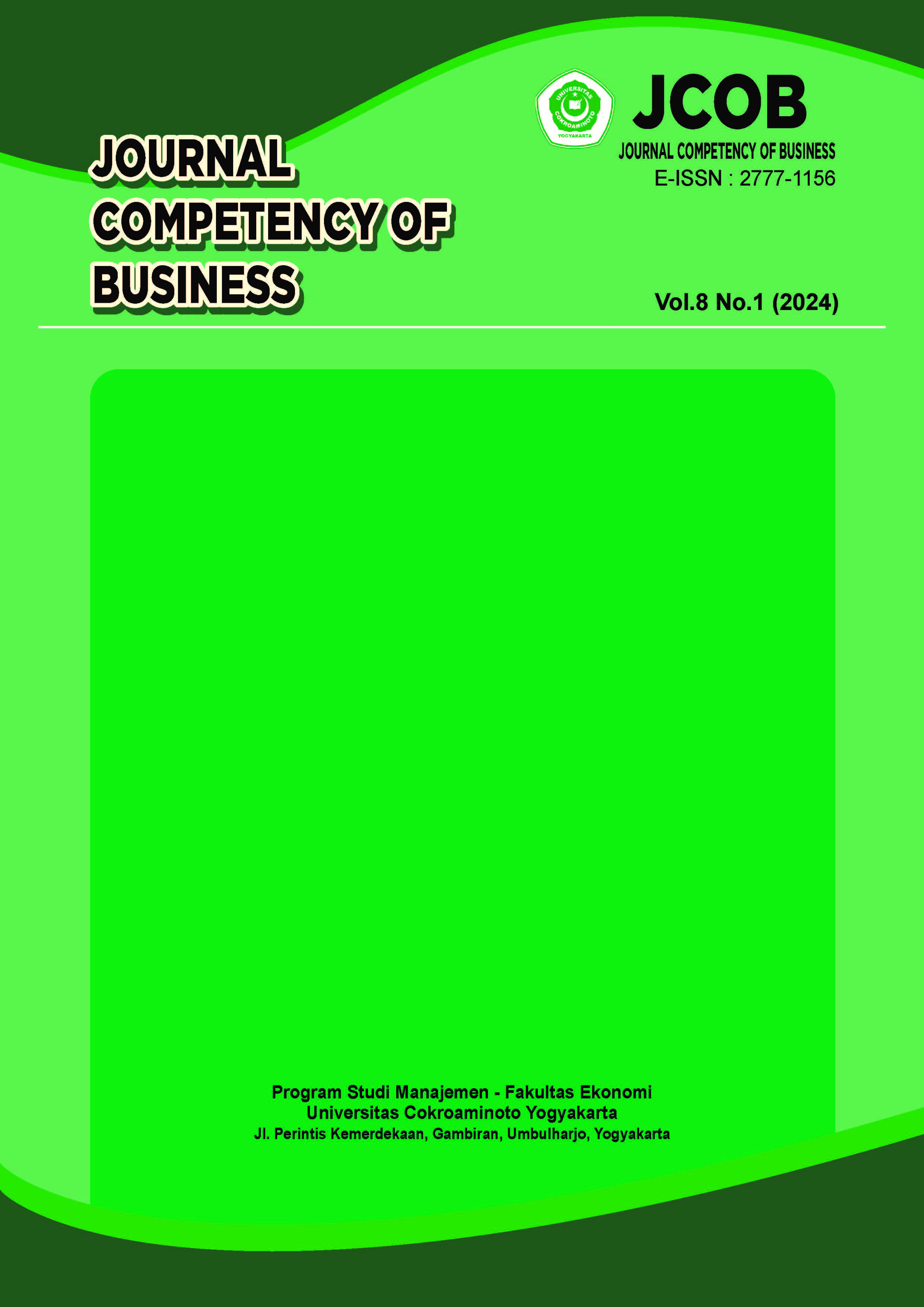 					View Vol. 8 No. 01 (2024): Vol 8 No 01 (2024): Vol. 8 No. 01 (2024): Journal Competency of Business
				