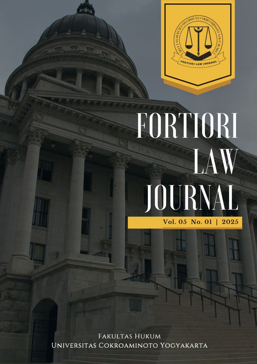 					View Vol. 5 No. 01 (2025): Fortiori Law Journal
				