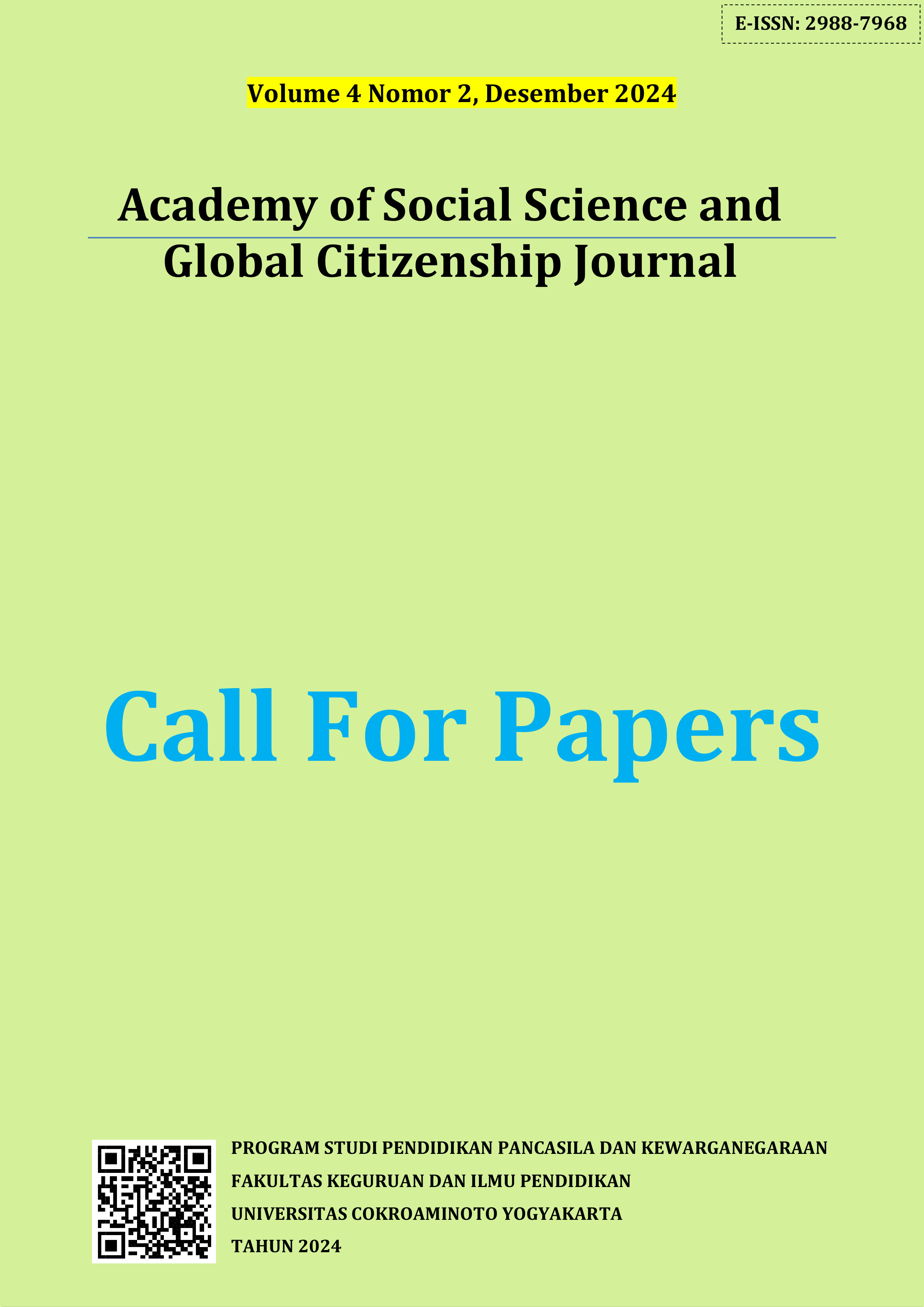 					View Vol. 4 No. 2 (2024): Academy of Social Science and Global Citizenship Journal
				